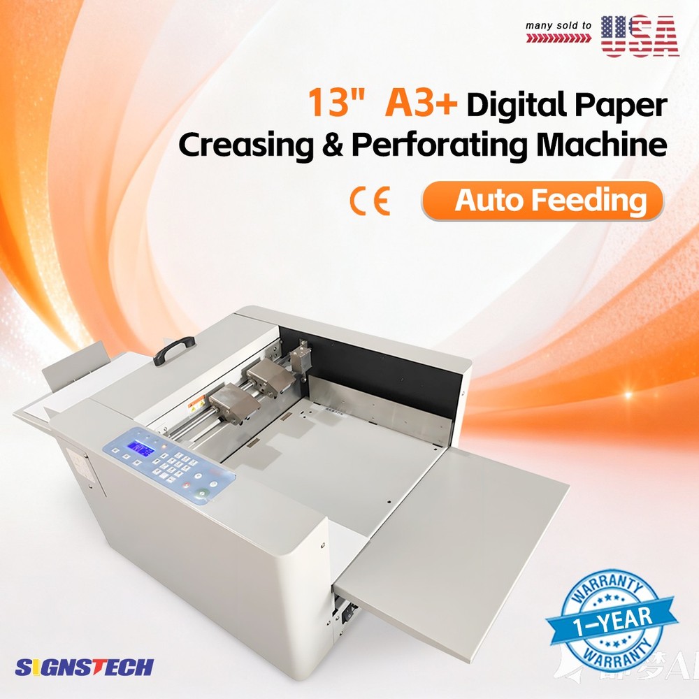A3+ 13" Auto Feeding Digital Paper Creasing Perforating Machine Scoring 2 Tools