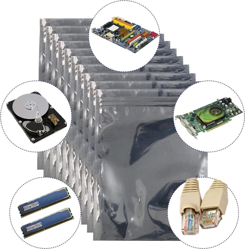 30-Count Anti-Static Bags with Ziplock - Protect Your Electronics & Devices