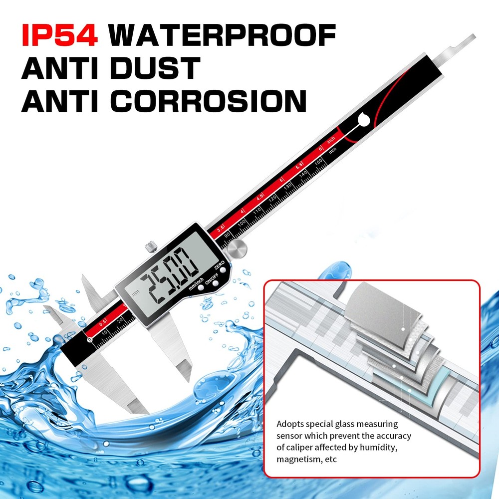 Digital Caliper Electronic Caliper Measuring Tool Precision Digital Vernier C...