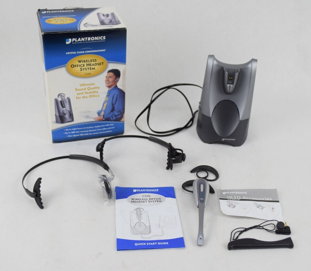 Plantronics CS50 Office Telephone Headset with Base