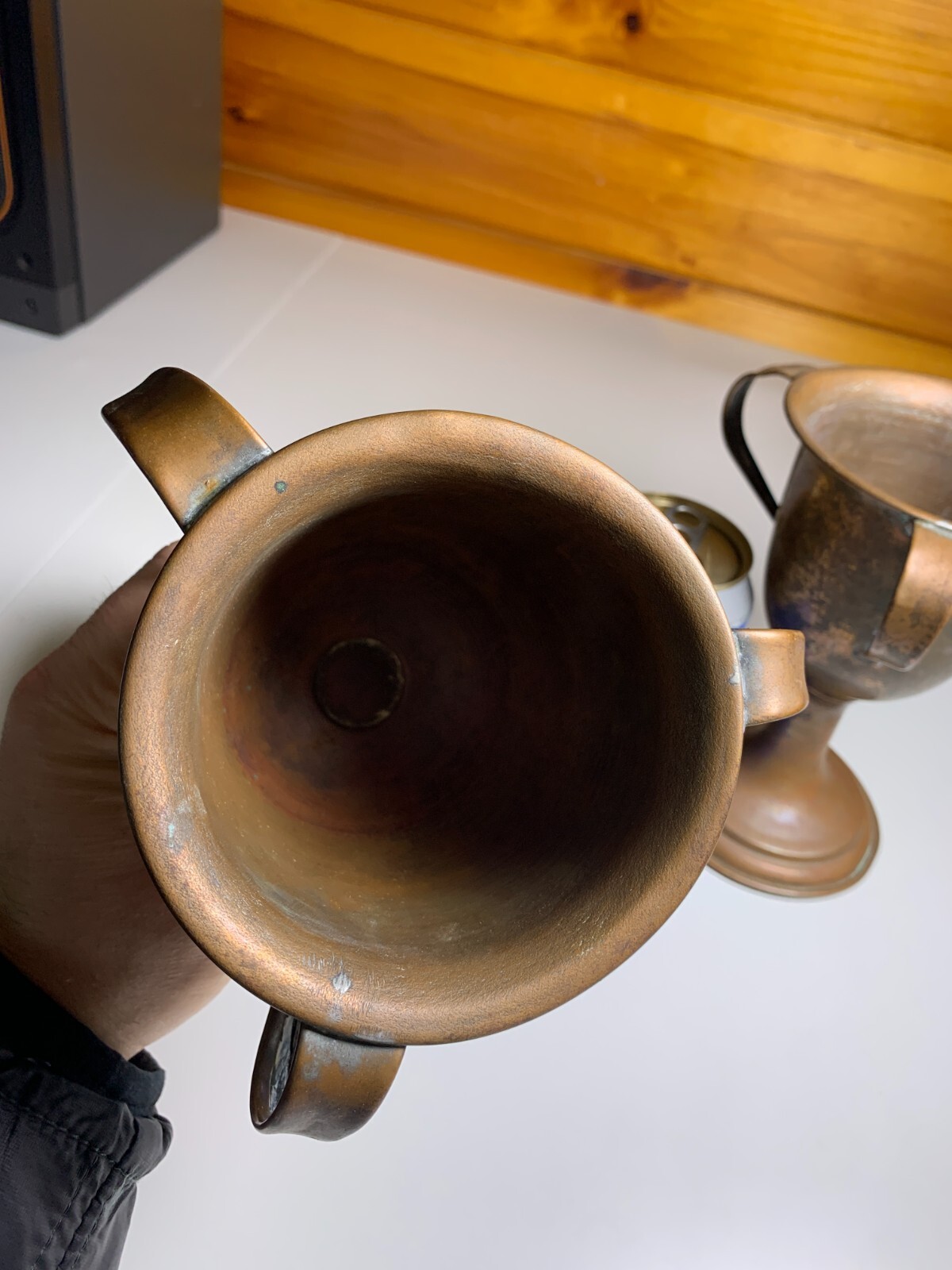 Antique Vintage Copper Cup Mug Chalice Goblet Medieval Renaissance Gothic Knight