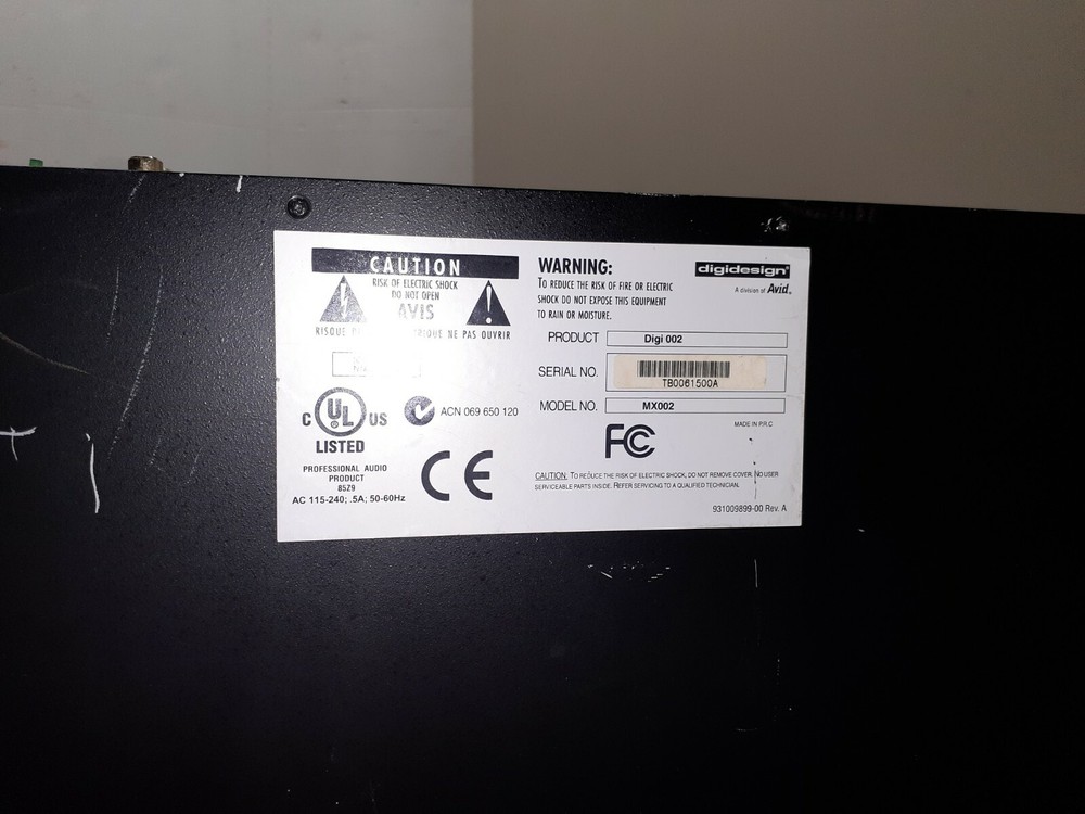 Digidesign -- Digi002 Studio Digital Mixer MX002, c-x