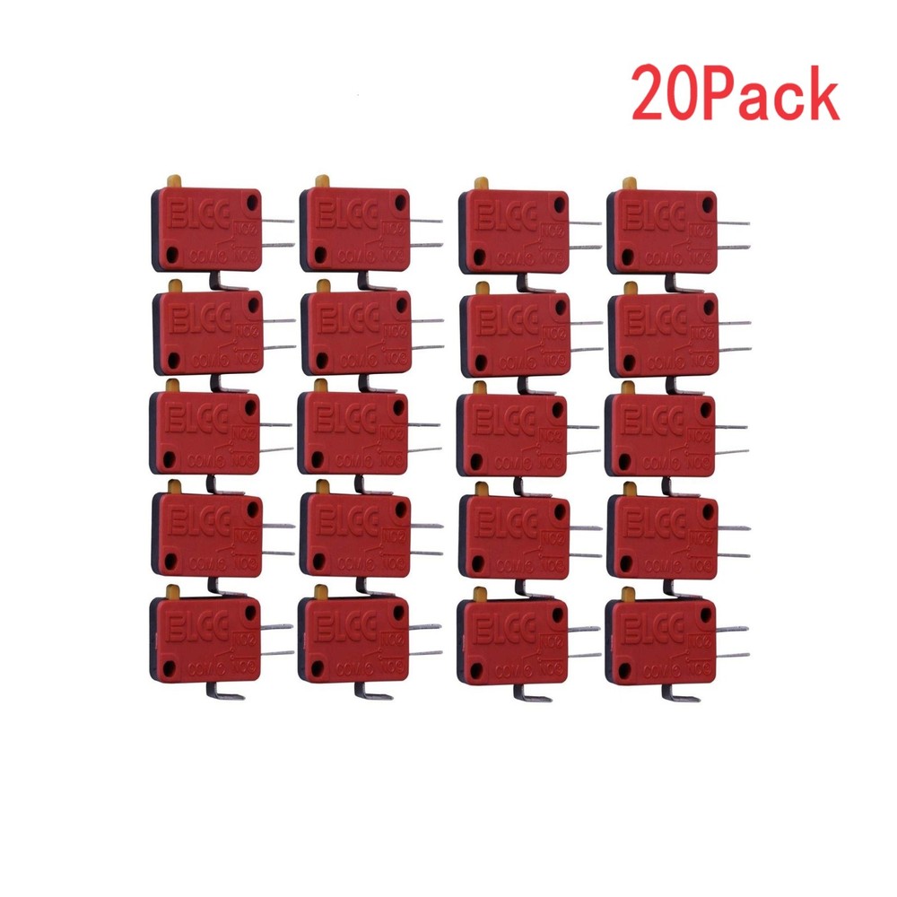 20Pcs 3 Pin Microswitch Standard For Arcade Mame Jamma Games Push Button