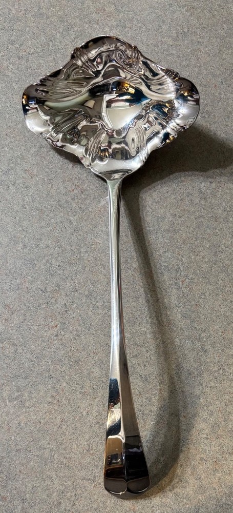Sheffield England Silver Plated Double Spout Ladle Soup Punch Server  11.5"