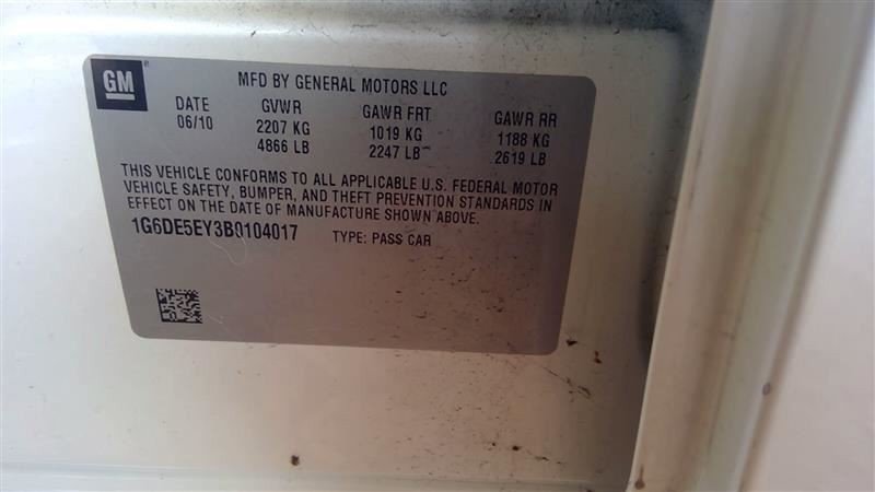 CTS 2011 Fuse Box Cabin 6470