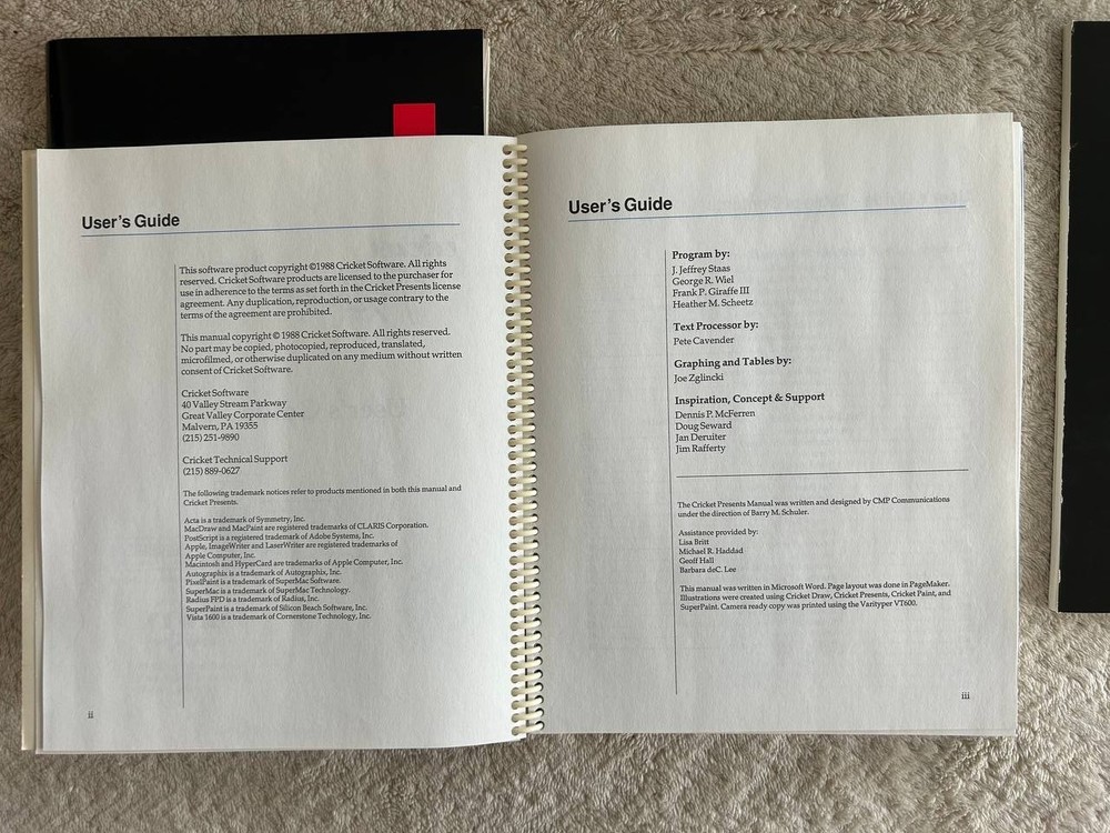 Cricket Presents. Professional Desktop Presentation. Vintage software Macintosh