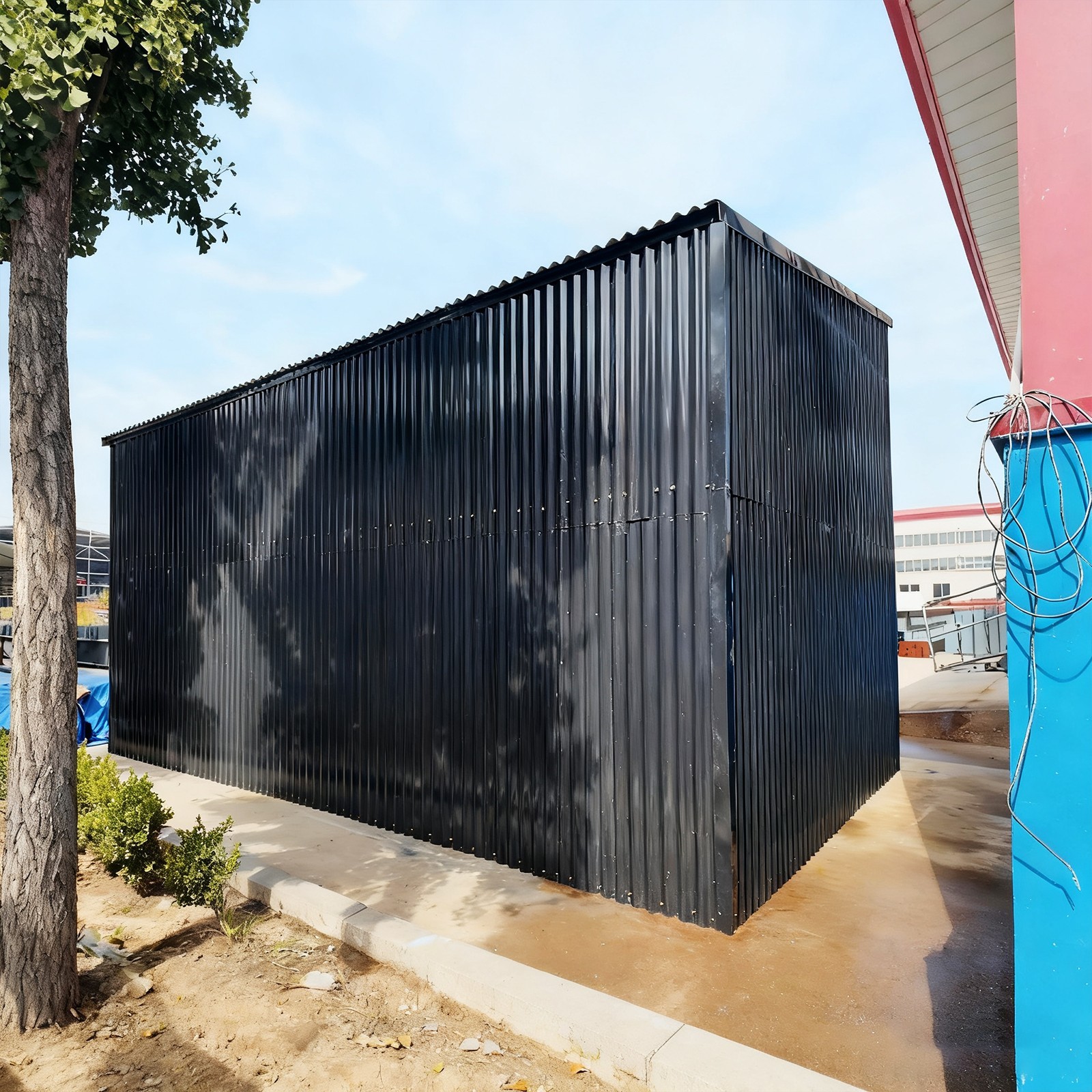 20'x12' Galvanized Metal Shed Livestock Shelter Farm Animal Shelter Goat CowShed