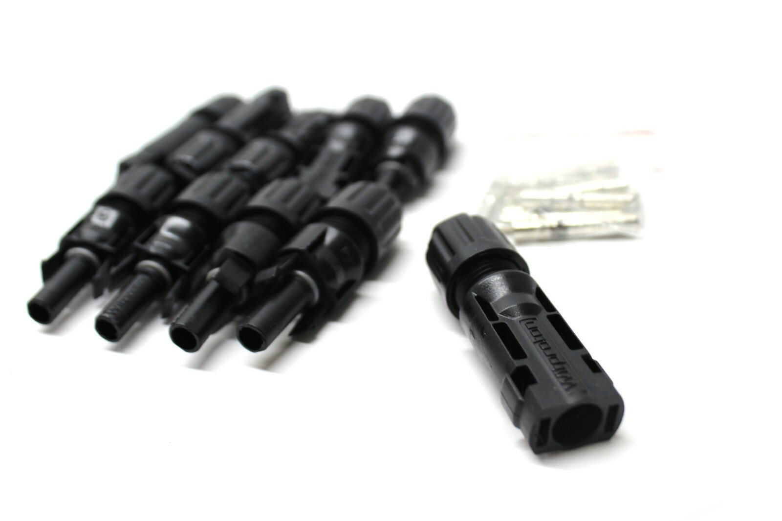 Solar Pv Connector Ip68 1500v 40a Hollow Tinned Copper Terminal Black 5 Pairs 2