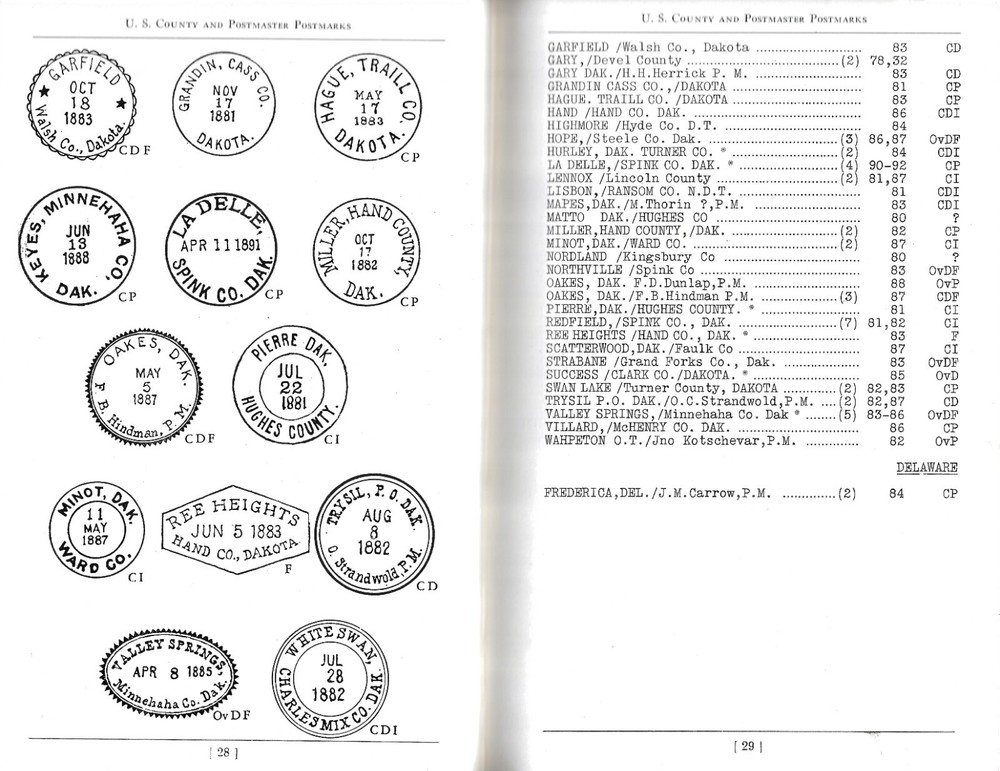 Billigs Philatelic Handbook Vol. X (#10) US County and Postmaster Postmarks