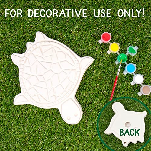 Mosaic Turtle DIY Stepping Stone Kit, Includes Ceramic Stone & 6 Vibrant