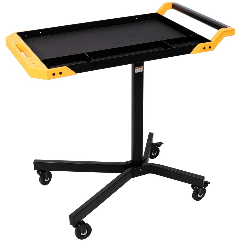 Adjustale Height Mobile Work Table Rolling Tool Tray Table for Repair Shops DIY
