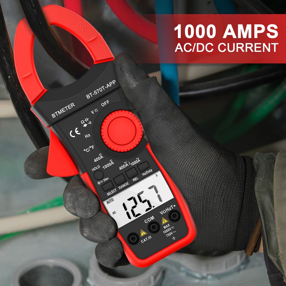 Digital Clamp Meter Multimeter AC/DC Amp Volt Current Temp NCV Tester 4000 Count
