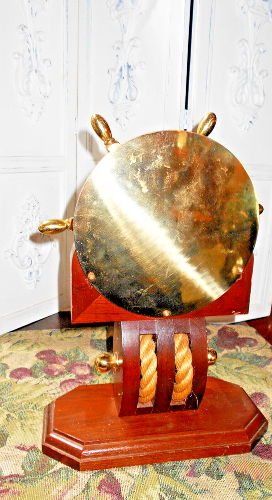 MARITIME, SOLID BRASS, SHIP'S TABLE TOP CLOCK