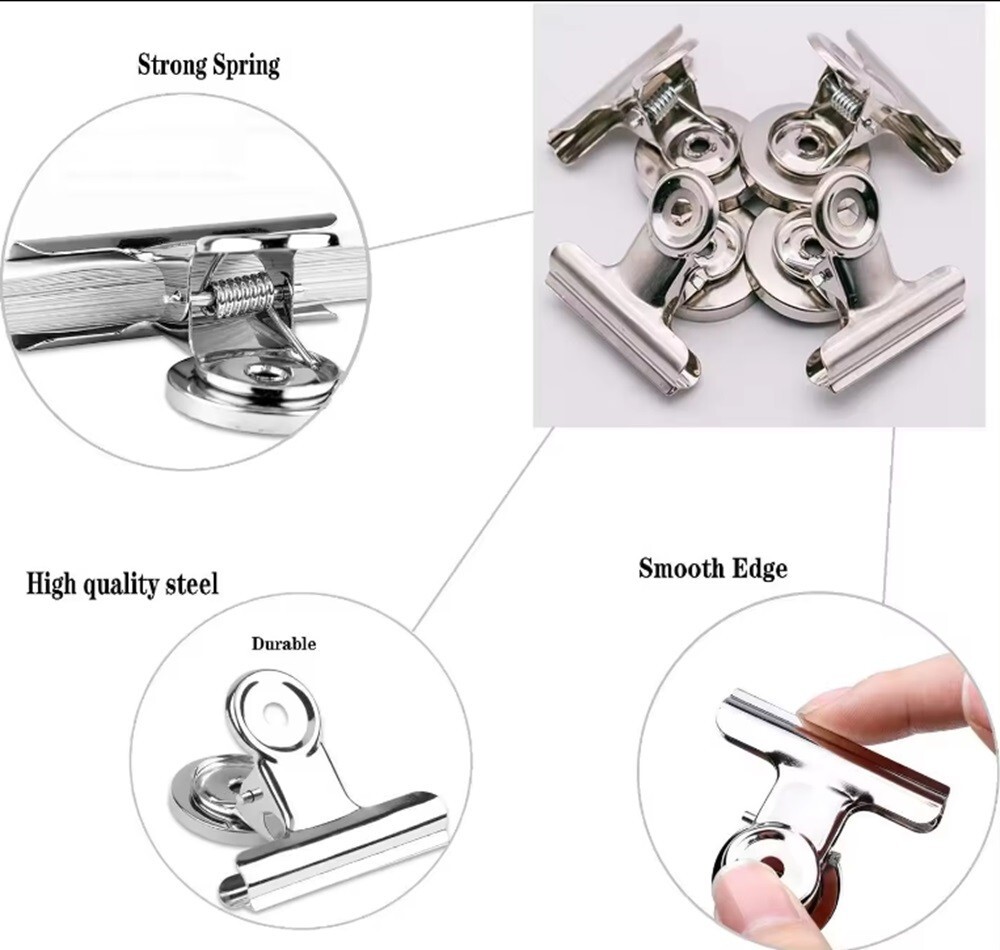 10‑Pack Heavy‑Duty Magnetic Clips – Strong Refrigerator Magnet Clips for Home