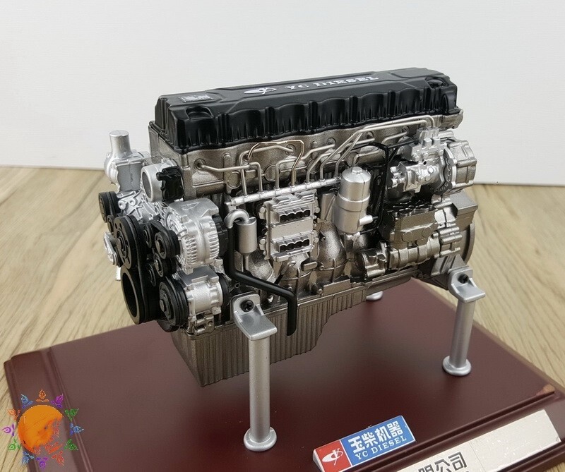 1:12 YC DIESEL Engine Transmission Construct Machine Equipment Diecast Model