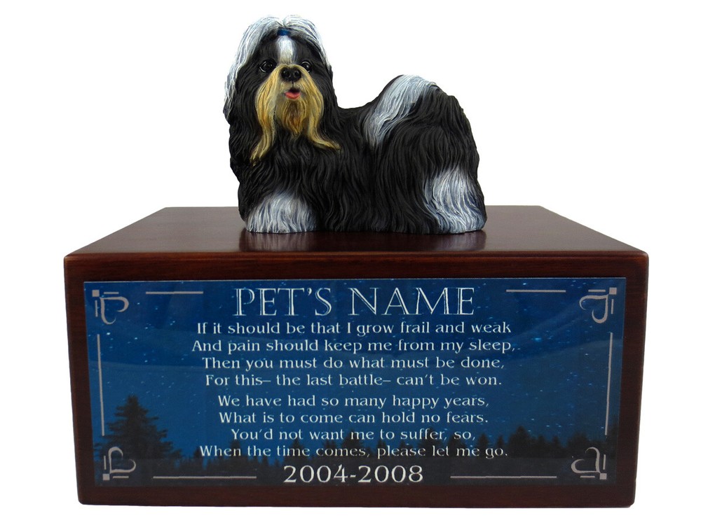 Conversation Concepts Black/White Shih Tzu Urn