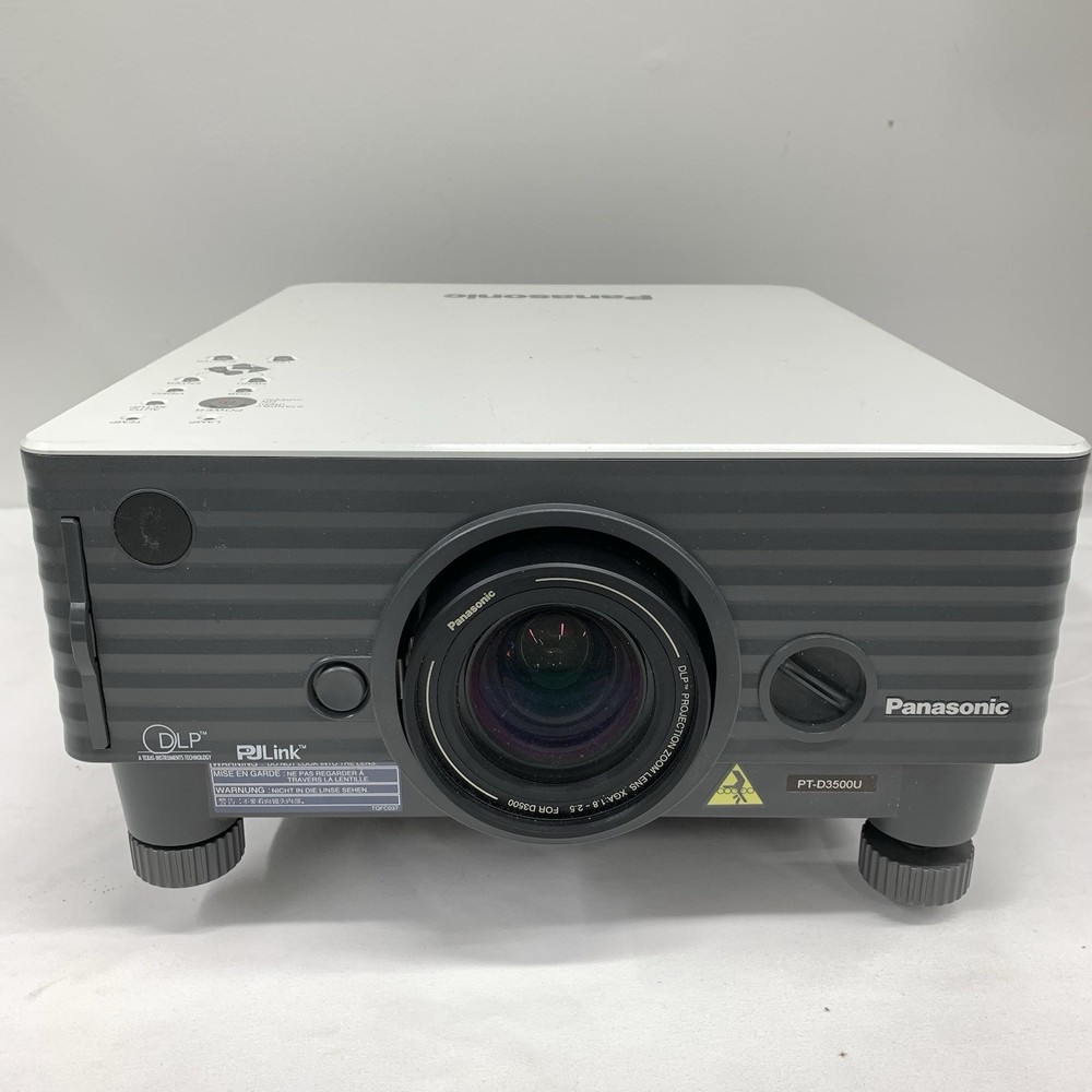 Panasonic PT-D3500U DLP Projector, Lamp Hours Unknown, Tested Inputs, 720p