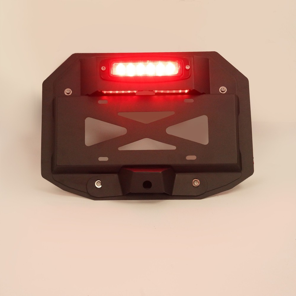 For Jeep Wrangler JK 07-18 Spare Tire License Plate Bracket Relocation W/ Light