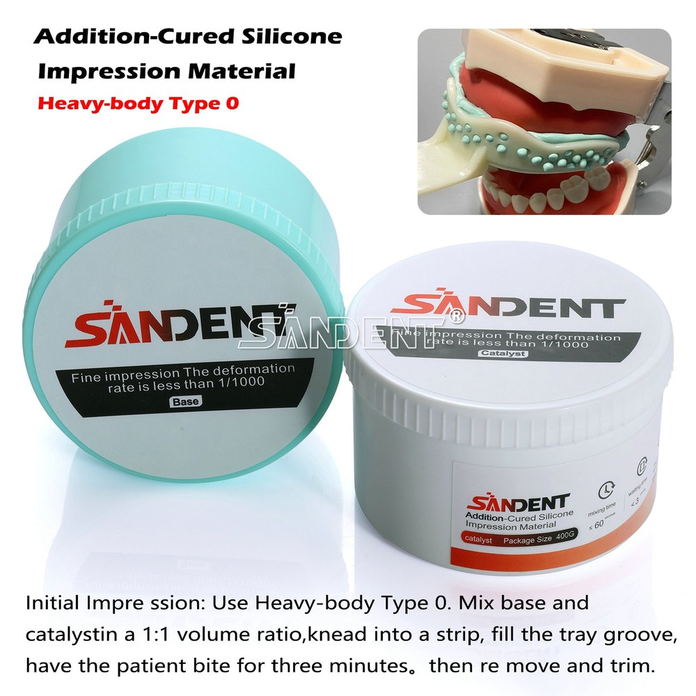 4 x Dental Soft Putty Regular Set Impression Material (400g Base + Catalyst)