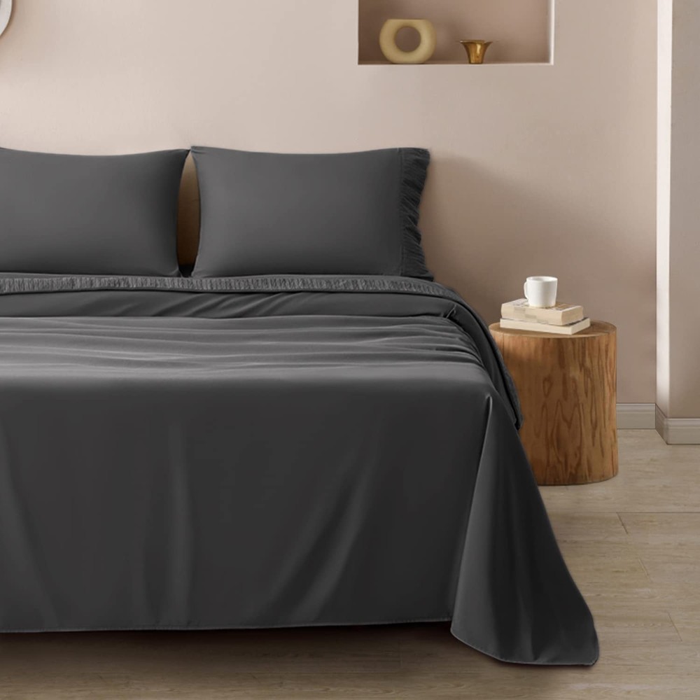Bedding Bed Sheets Set - 1800 Thread Count Soft Sheets, Cooling Microfiber Be...