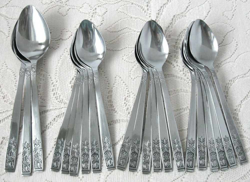 YOUNG ROSE Stainless Flatware IMPERIAL Spoons