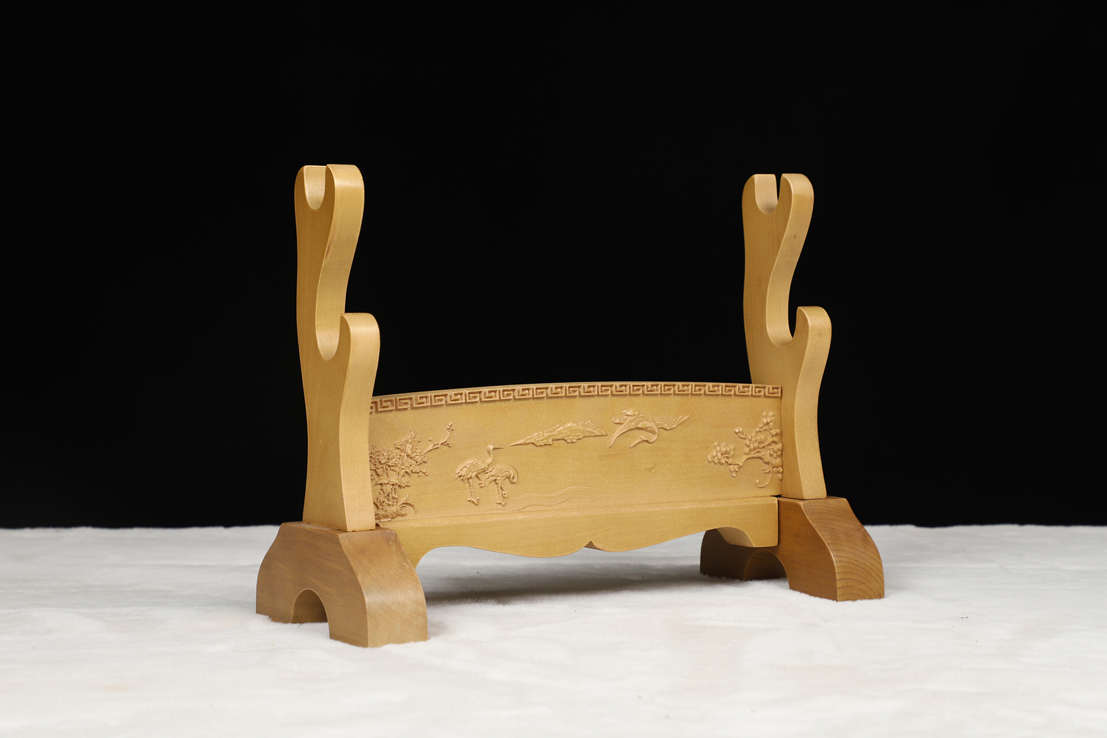 Katana Sword Holder Solid Wood 2-Tier Sword Stand for Display Japanese Samurai