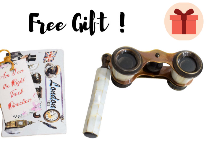 Rotating Brass Hourglass W/Built-in Compass & Swing Function -Orange Sand Inside