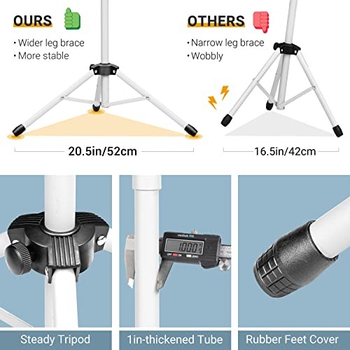 Sheet Music Stand & Tabletop Music Stand Solid Back Standard Version White