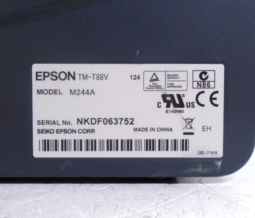 Used Epson Micros M244A Parallel POS Thermal Receipt Printer | TM-T88V - Gray