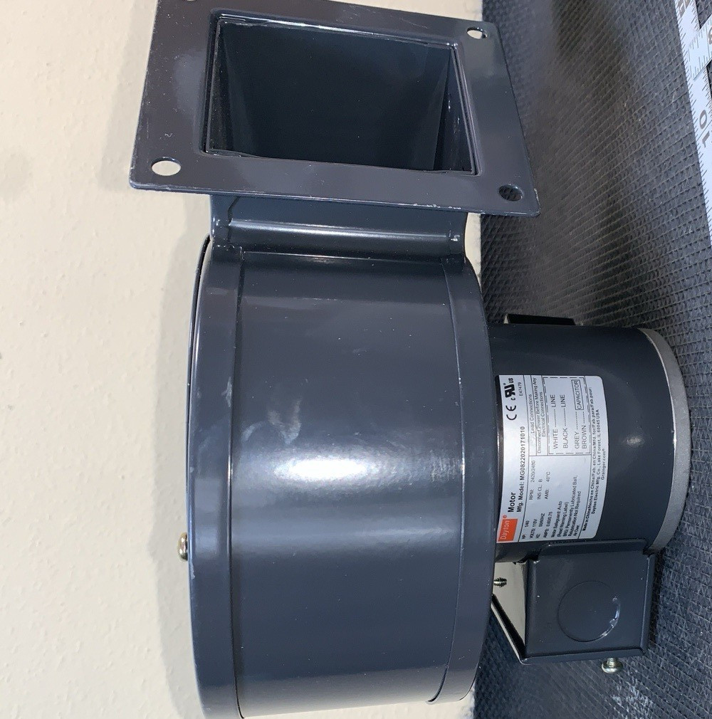 Dayton 1Tdr6 Rectangular Oem Blower, 2450 Rpm, 1 Phase, Direct Drive, Steel