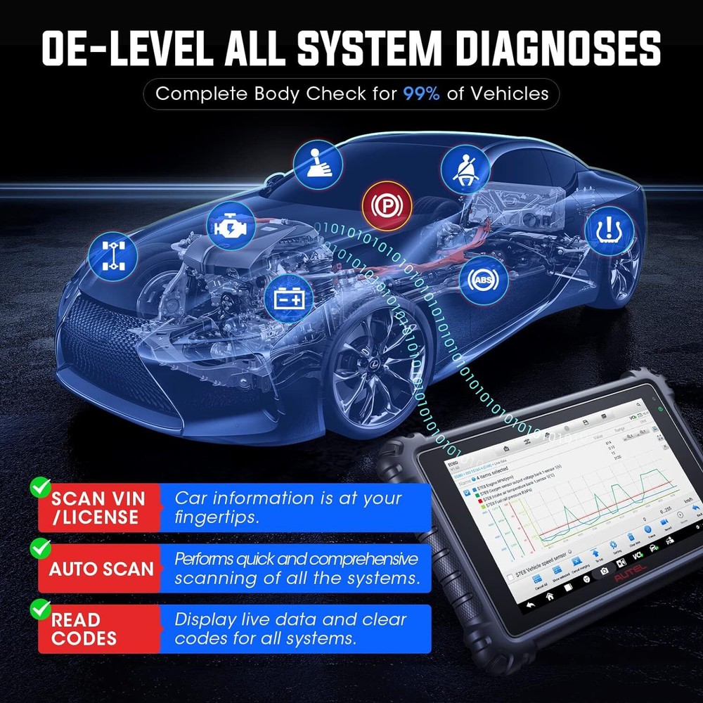 2025 New Autel MaxiCom MK906 Pro MS906 PRO Coding Full System Diagnostic Scanner