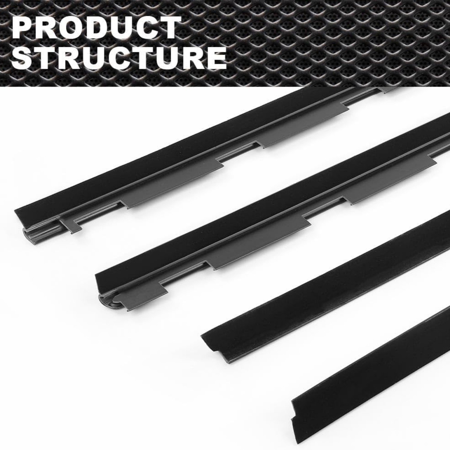 Fit For Chevy GMC Truck Inner & Outer Front Window Sweep Felt Seal Weatherstrip