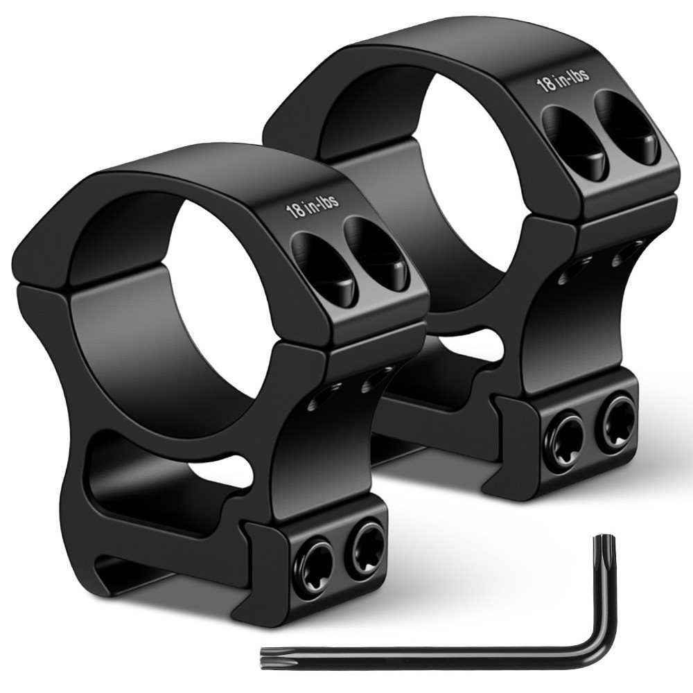 2Pieces 30mm Diameter See-through Scope Rings Includes Four additilonal screws