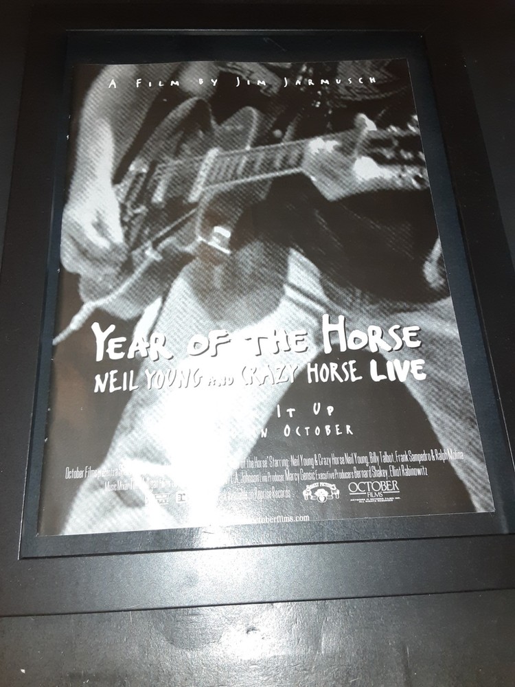Neil Young Year Of The Horse Rare Original Promo Ad Framed