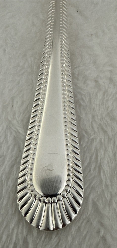 2 WALLACE Wickham Deep Silverplate Dinner Forks Flatware Fan Bead 8”