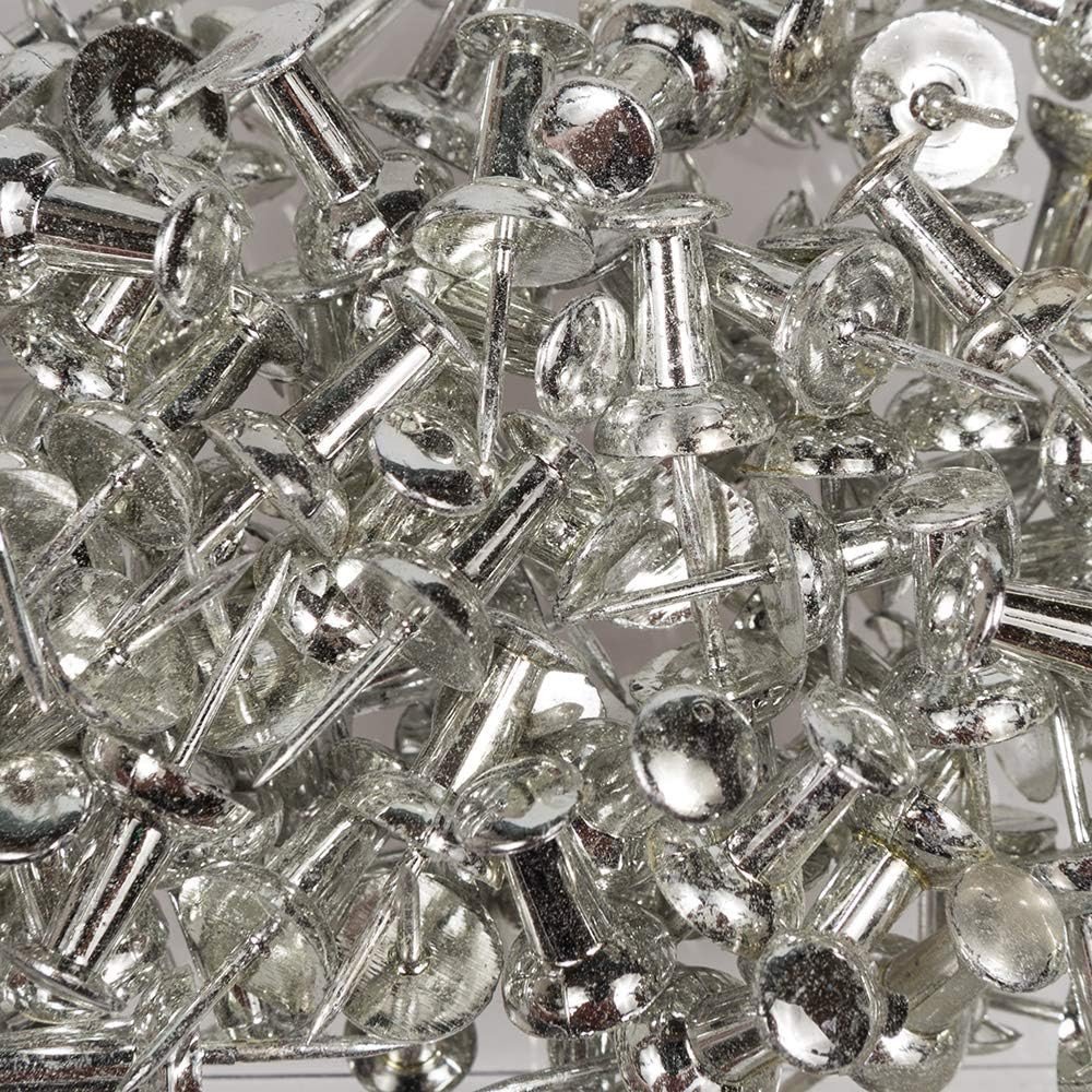 JAM PAPER Colorful Push Pins - Silver Pushpins - 100/Pack regular,