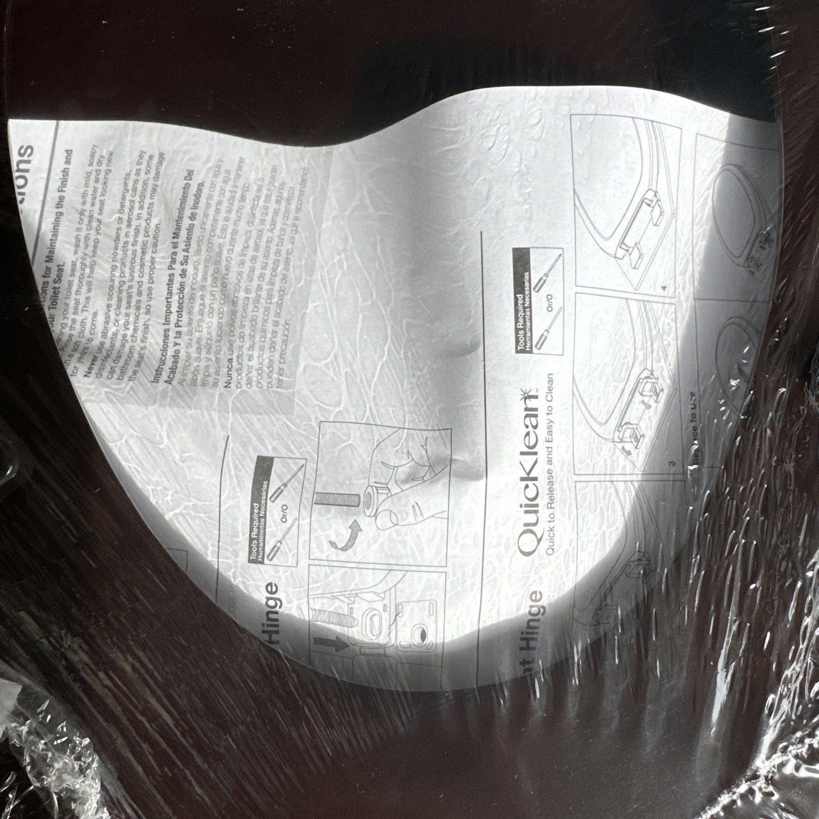 Jones Stephens C2B1E19BN Designer Wood Elongated Seat w/ Piano Walnut Finish