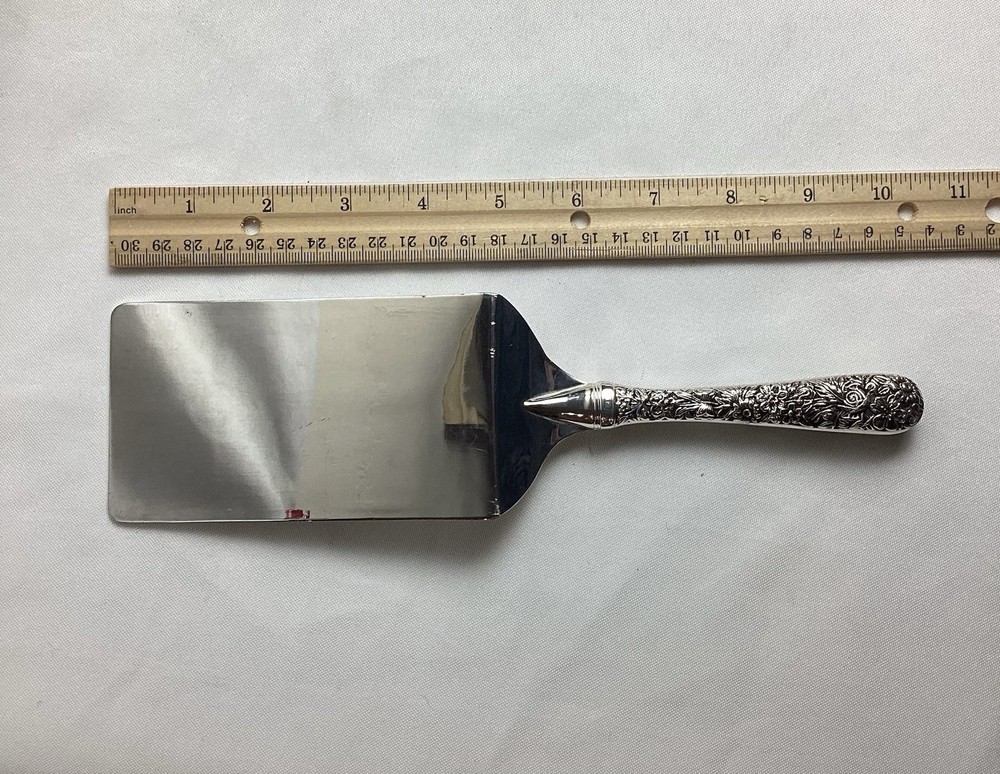 Vintage Olde Bouquet Lasagna Server 10 Inch Silver Plated By Godinger