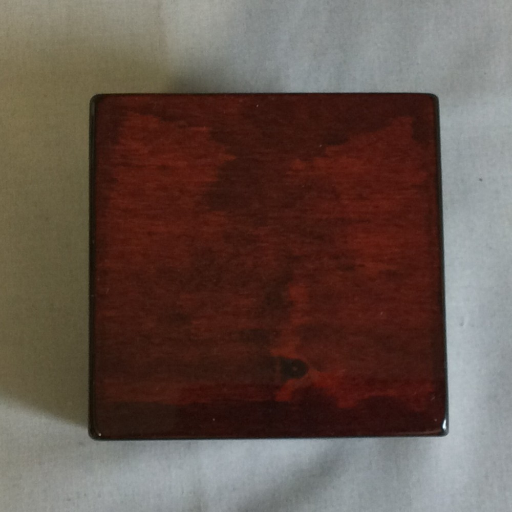 Maroon Glossy Finish Bey Berk Clock & Compass Square Cube Box