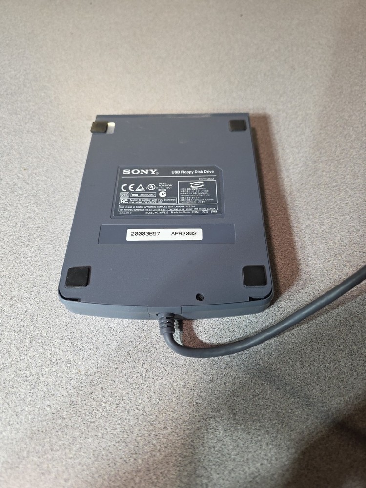 Sony USB Floppy Disk Drive Model No. MPF82E Tested & Works