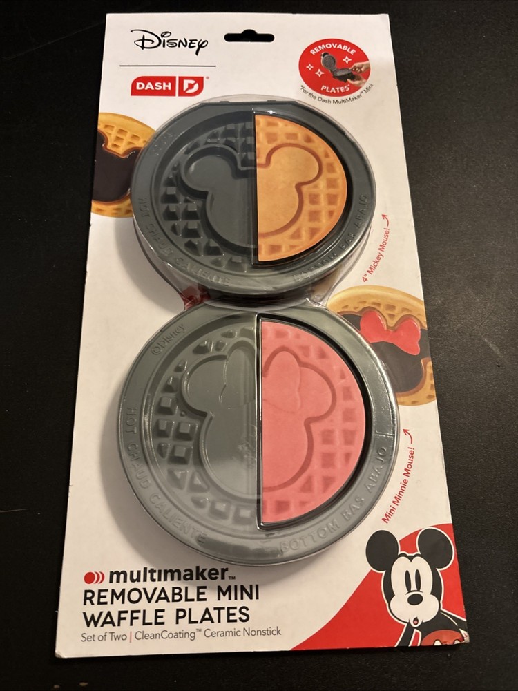 Disney Dash Mickey Mouse Removable Waffle Plates for Mini Maker Set New