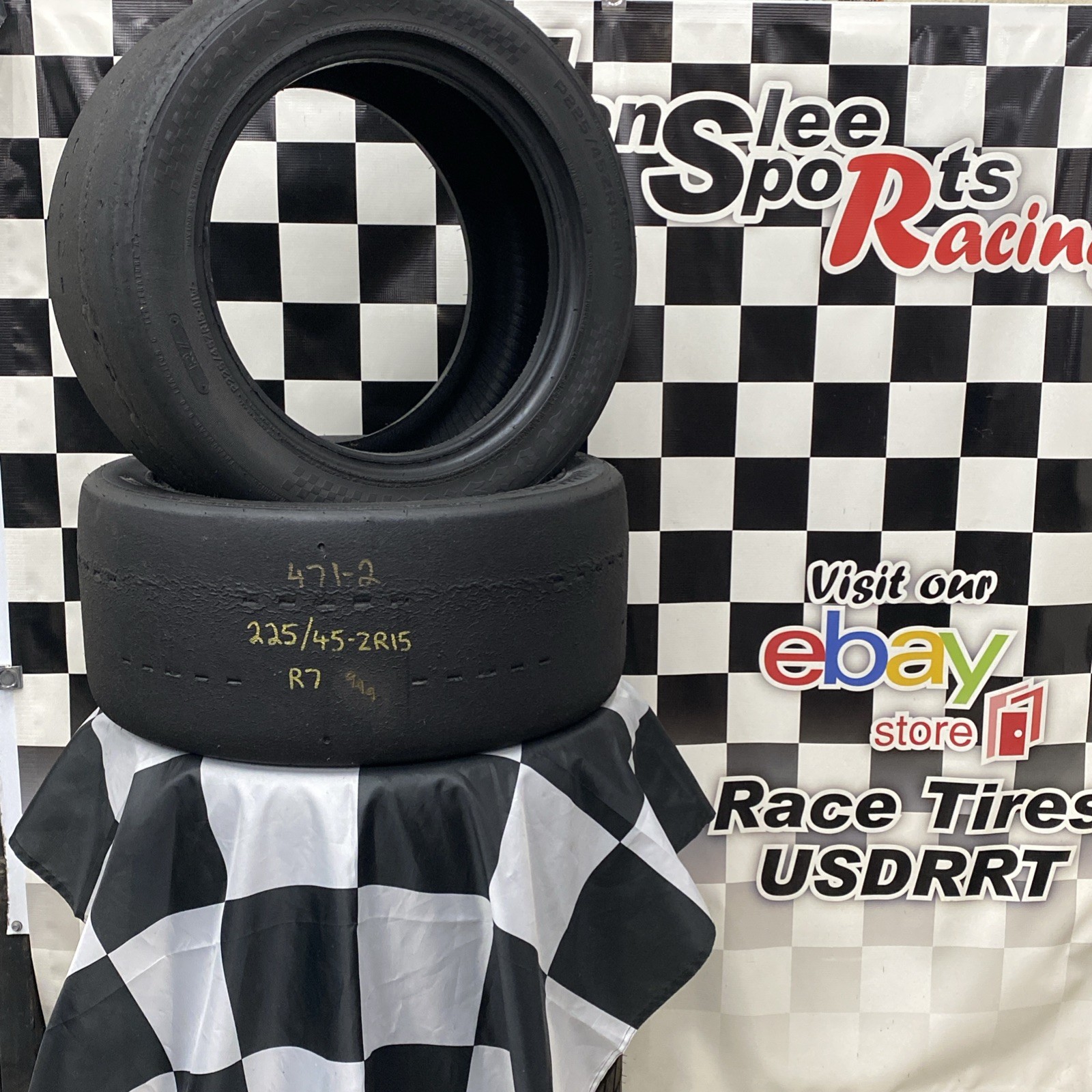 471-2 USDRRT HOOSIER DOT Road Race Tires 225/45-ZR15 R7