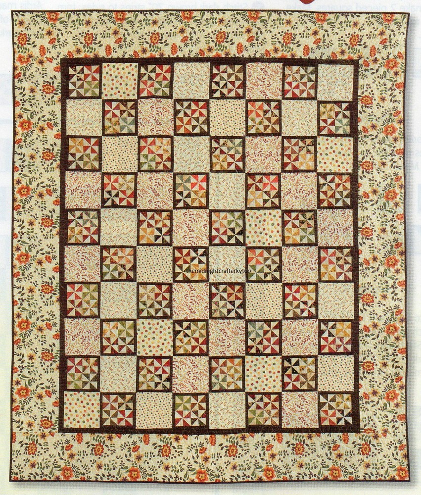 Amber Afternoon Quilt Pattern Pieced JS