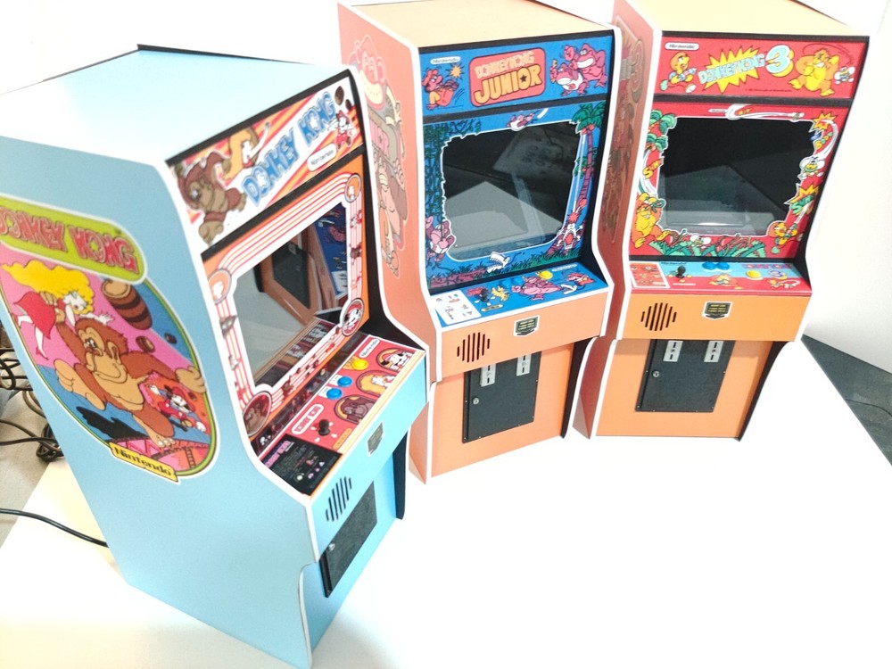Donkey Kong trilogy 1/6 scale mini working arcade cabinet.