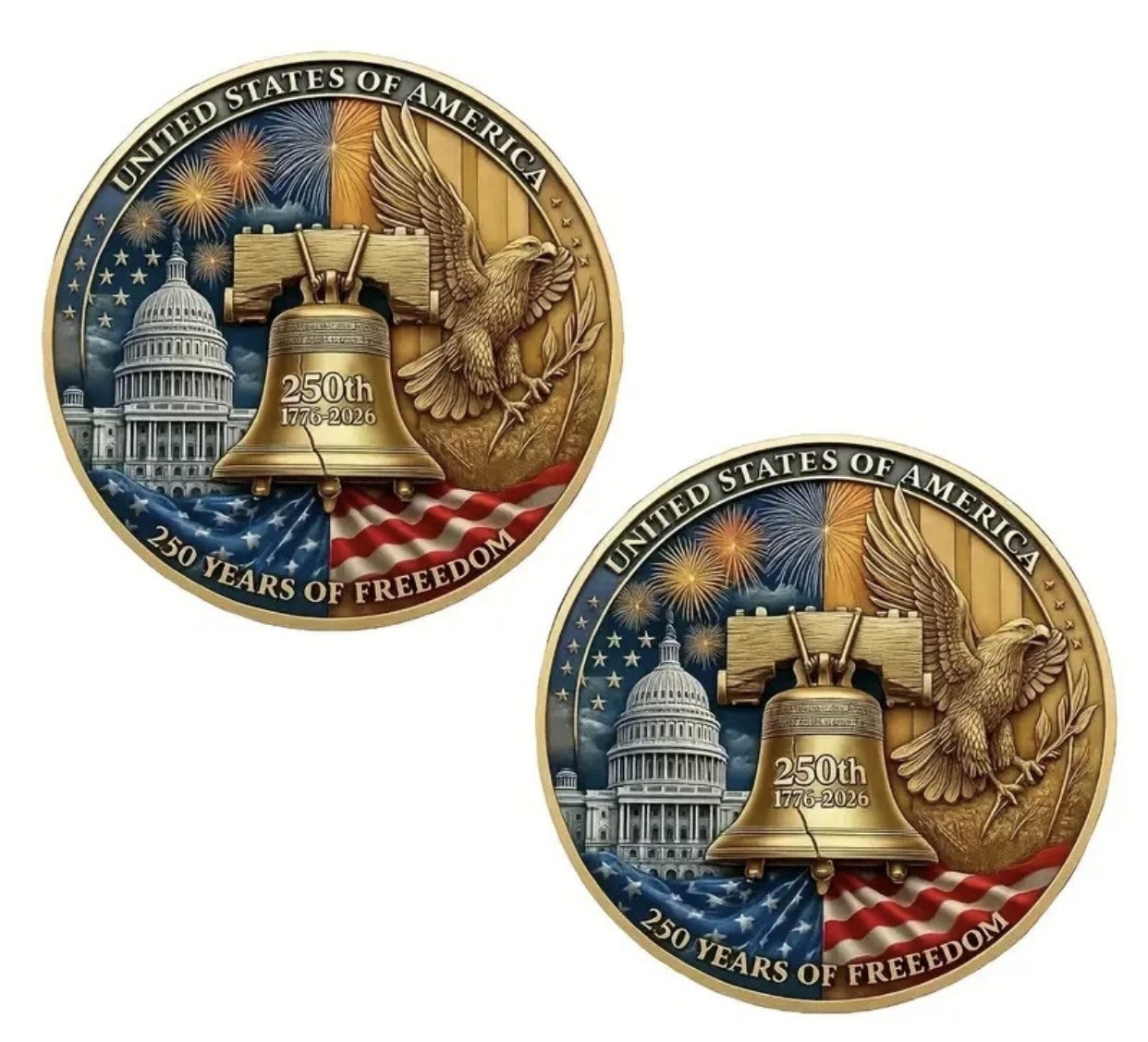 *250TH ANNIVERSARY UNITED STATES OF AMERICA* 1776-2026 Commemorative Coin NEW