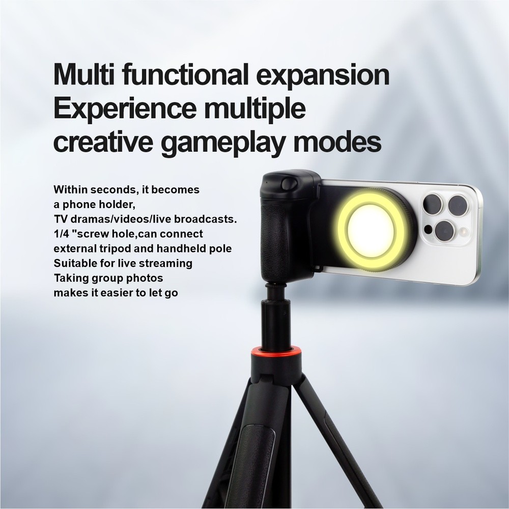 Smartphone Camera Shutter Grip Bluetooth Selfie Handle Photo Stabilizer Remote N