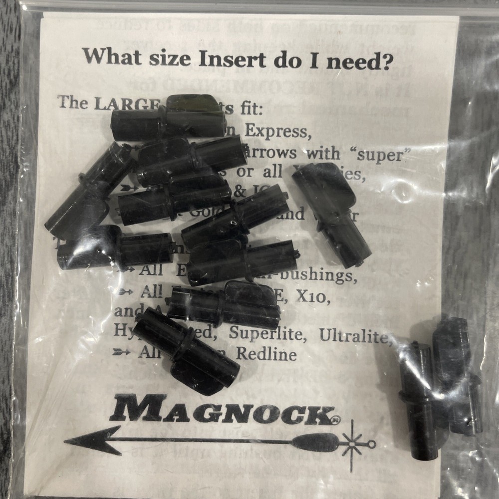 Magnock Magnetic Nock System Arrow Inserts Large 12 Pack