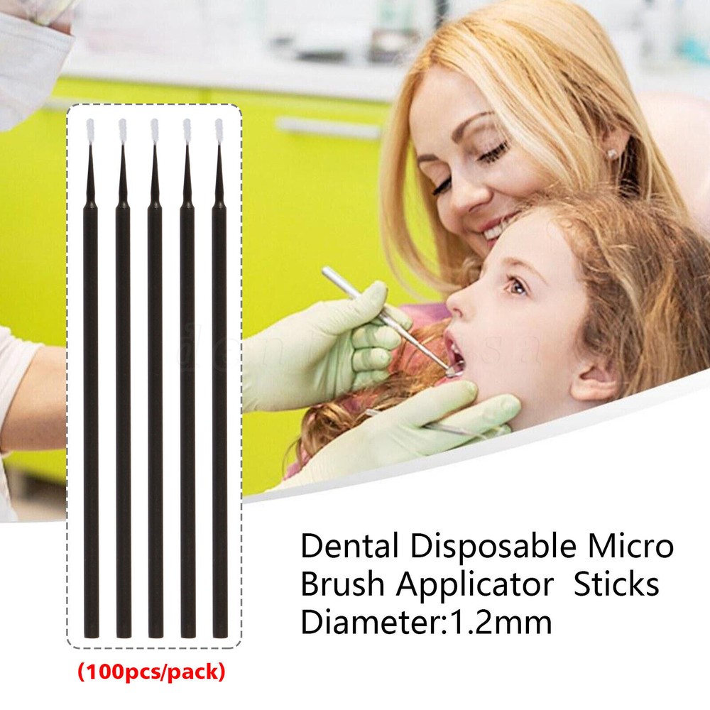 NEW Dental Microbrush Disposable Applicators Tips Micro Brush Cleaning 4Sizes