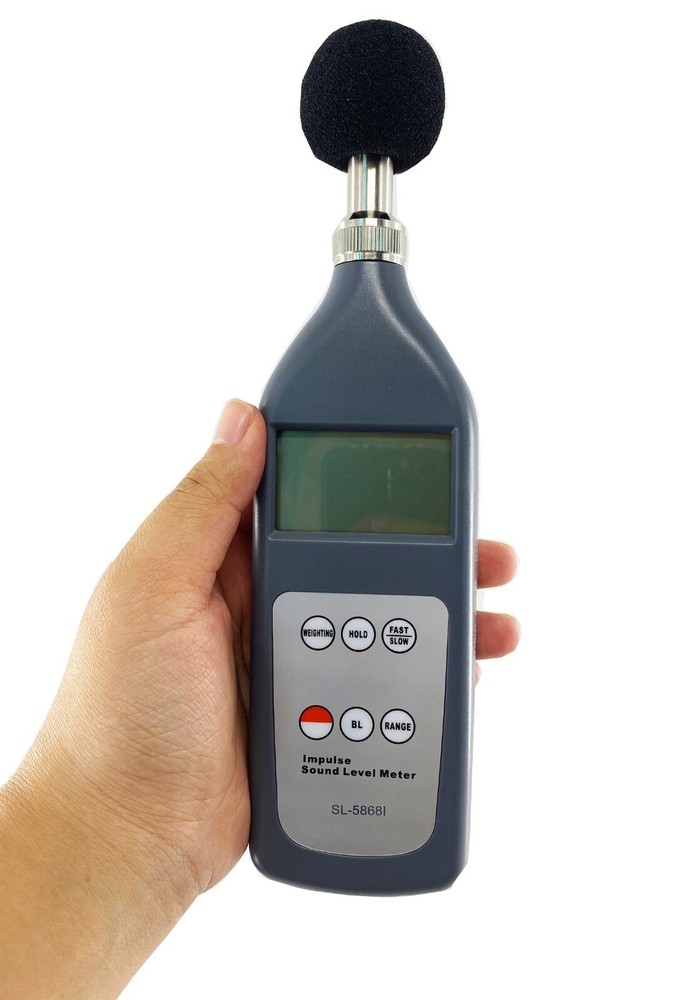 Impulse Sound Level Meter with Frequency Weighting A C & Lin(Linear) 25~130dB(A)