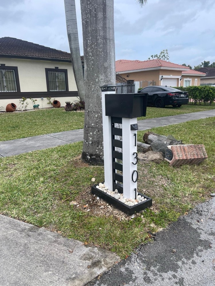 custom modern mailbox aluminum frame